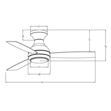 Carregar imagem no visualizador da galeria, 48" Beckette Farmhouse Flush Mount Reversible Ceiling Fan with Lighting and Remote Control