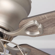 Carregar imagem no visualizador da galeria, 48" Thurber Industrial Satin Nickel Flush Mount Reversible Ceiling Fan with Lighting and Remote Control