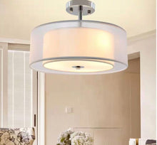 Load image into Gallery viewer, Depuley 15 in. 3-Light Industrial Semi Drum Flush Mount Light, Double Drum Pendant Light