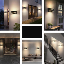 Load image into Gallery viewer, Black/White Outdoor/Indoor Alumunim LED Wall Light For Garden, Villa, Porch