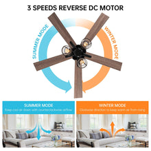 Carregar imagem no visualizador da galeria, 52" Kashmir Traditional Downrod Mount Reversible Ceiling Fan with Lighting and Remote Control
