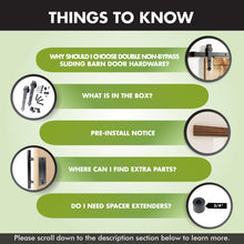 Load image into Gallery viewer, Non-Bypass Sliding Barn Door Hardware Kit - Arrow Design Roller