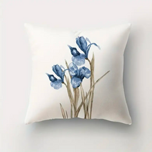 Load image into Gallery viewer, Blue Flowers Cushion Covers