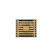 Cargar imagen en el visor de la galería, 8 x3 Inch or 4 x 4 inch Shower Linear Brushed Gold Drain Rectangular Floor Drain with Accessories Square Hole Pattern Cover Grate Removable Brushed Gold Brass
