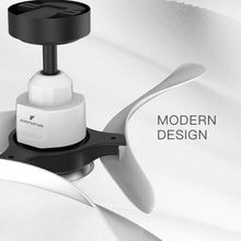 Load image into Gallery viewer, Black 54" DC Motor 6 Speed Ceiling Fan with LED Lighting