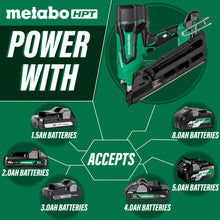 Carregar imagem no visualizador da galeria, Metabo HPT NR1890DCSTM 18V MultiVolt Cordless 3-1/2" Paper Tape Framing Nailer