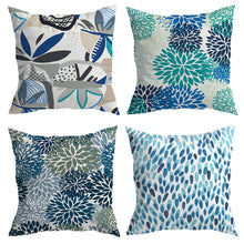 Load image into Gallery viewer, Blooms Blue Cushion Covers