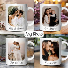 Carregar imagem no visualizador da galeria, Personalized Photo Mug With Text, Custom Family Gift