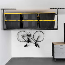 Carregar imagem no visualizador da galeria, 4' x 8' Overhead Garage Storage Bundle w/ 5 Bins (Yellow)