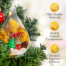 Carregar imagem no visualizador da galeria, 5" Glass Teardrop Holiday Ornament Terrarium Kit
