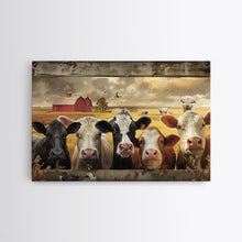 Load image into Gallery viewer, Cows and Sheep on the Farm | Framed Wall Art | Kitchen Decor | Minimalist Living Room Art | Country Art | Farmhouse Above Sofa Wall Art