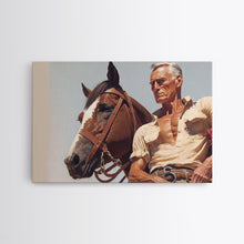 Load image into Gallery viewer, The Old West American Frontier Cowboy Framed Canvas Print, Western Decor, 50s Style Western Art, Farmhouse Decor, Southwestern Art