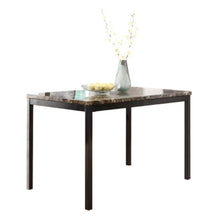 Carregar imagem no visualizador da galeria, 5-Piece Black Dining Table Set with Marble Style Top