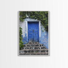 Cargar imagen en el visor de la galería, Change2 Mexican Wall Art, Colorful Mexican Door Architecture Painting Framed Canvas Print, Traditional Hacienda Architecture, Ready To Hang