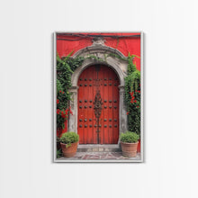 Cargar imagen en el visor de la galería, Change Hacienda Architecture Framed Canvas Print, Mexican Wall Art, Art of Mexico, Original Artwork, Wood Framed Ready To Hang