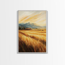 Load image into Gallery viewer, Cowboys Riding into the Sunset Framed Canvas Print, Dramatic Landscape with Riders Open Sky, Perfect Western Wall Art Fall Rustic Home Decor