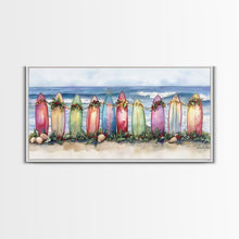 Cargar imagen en el visor de la galería, Christmas beach art, tropical Christmas decor, Christmas wall art, canvas print, beach Christmas decor, holiday wall art