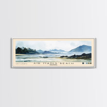 Carregar imagem no visualizador da galeria, Air Manis Beach, Indonesia Watercolor Beach Print, Vacation Gift, Indonesia Wall Art, Framed Canvas Print, Framed Beach Painting