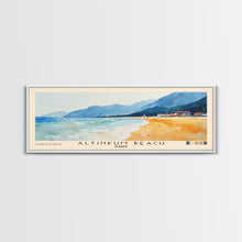 Load image into Gallery viewer, Altinkum Beach, Turkey Watercolor Beach Print, Vacation Gift, Turkey Wall Art, Beach Painting, Beach Decor, Beach Painting
