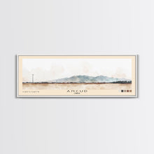 Load image into Gallery viewer, Ancud, Chile Watercolor Print, Vacation Gift, Chile Wall Art, Beach Painting, Beach Decor, Large Wall Art, Wood Frame Art