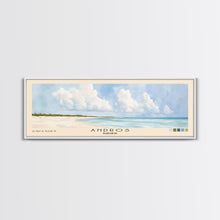 Load image into Gallery viewer, Andros, Bahamas Watercolor Beach Print, Vacation Gift, Bahamas Wall Art, Framed Canvas Print, Framed Beach Painting
