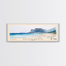 Carregar imagem no visualizador da galeria, Balos Beach, Greece Watercolor Beach Print, Vacation Gift, Greece Wall Art, Framed Canvas Print, Framed Beach Painting
