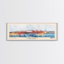 Load image into Gallery viewer, Bermuda, United Kingdom Watercolor Beach Print, Vacation Gift, United Kingdom Wall Art, Framed Canvas Print, Framed Beach Painting