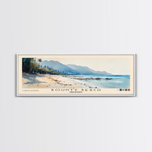 Load image into Gallery viewer, Bounty Beach, Philippines Watercolor Beach Print, Vacation Gift, Philippines Wall Art, Framed Canvas Print, Framed Beach Painting