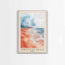 Carregar imagem no visualizador da galeria, Auroville Beach, India Watercolor Beach Print, Vacation Gift, India Wall Art, Framed Canvas Print, Framed Beach Painting