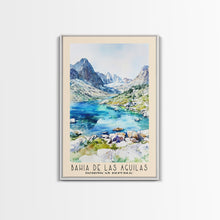 Carregar imagem no visualizador da galeria, Bahia de Las Aguilas, Dominican Republic Watercolor Beach Print, Vacation Gift, Dominican Republic Wall Art, Framed Canvas Print, Framed Beach Painting