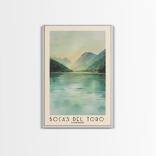 Load image into Gallery viewer, Bocas del Toro , Panamá Watercolor Beach Print, Vacation Gift, Panamá Wall Art, Framed Canvas Print, Framed Beach Painting