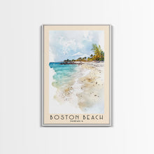 Load image into Gallery viewer, Boston Beach, Jamaica Watercolor Beach Print, Vacation Gift, Jamaica Wall Art, Beach Painting, Beach Decor, Beach Painting