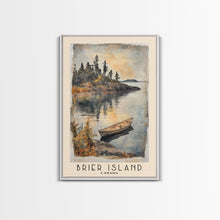 Load image into Gallery viewer, Brier Island, Canada Watercolor Beach Print, Vacation Gift, Canada Wall Art, Framed Canvas Print, Framed Beach Painting