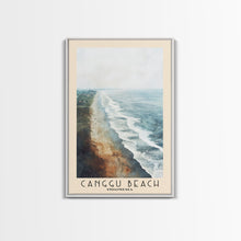 Load image into Gallery viewer, Canggu Beach, Indonesia Watercolor Print, Vacation Gift, Indonesia Wall Art, Beach Painting, Beach Decor, Large Wall Art, Wood Frame Art