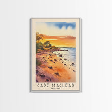Load image into Gallery viewer, Cape Maclear, Malawi Watercolor Print, Vacation Gift, Malawi Wall Art, Beach Painting, Beach Decor, Large Wall Art, Wood Frame Art