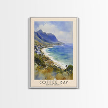 Load image into Gallery viewer, Coffee Bay, South Africa Watercolor Print, Vacation Gift, South Africa Wall Art, Beach Painting, Beach Decor, Large Wall Art, Wood Frame Art
