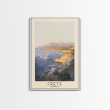 Load image into Gallery viewer, Crete, Greece Watercolor Beach Print, Vacation Gift, Greece Wall Art, Beach Painting, Beach Decor, Beach Painting