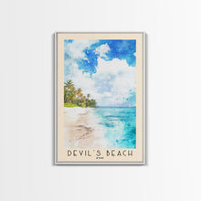 Load image into Gallery viewer, Devil’s Beach, Fiji Watercolor Beach Print, Vacation Gift, Fiji Wall Art, Beach Painting, Beach Decor, Beach Painting
