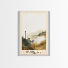 Load image into Gallery viewer, Dongtou, China Watercolor Print, Vacation Gift, China Wall Art, Beach Painting, Beach Decor, Large Wall Art, Wood Frame Art