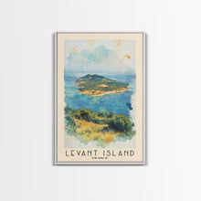Load image into Gallery viewer, Levant Island, France Watercolor Beach Print, Vacation Gift, France Wall Art, Beach Painting, Beach Decor, Beach Painting