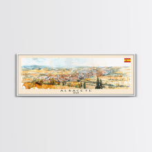 Carregar imagem no visualizador da galeria, Albacete Spain Travel Print Wall Art, Panoramic City Art, Travel Art, Wall Decor, Vacation Gift, Framed Canvas Print Or Metal Art
