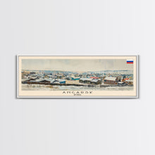 Load image into Gallery viewer, Angarsk Russia Panoramic Travel Poster, Framed Canvas Print or Metal Wall Art, Travel Art, Home Decor, Panoramic Painting, Midcentury Art