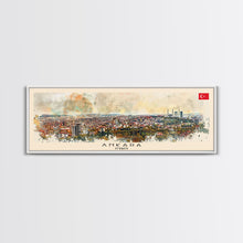 Load image into Gallery viewer, Ankara Turkey Travel Print Wall Art, Panoramic City Art, Travel Art, Wall Decor, Vacation Gift, Framed Canvas Print Or Metal Art