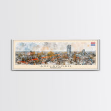 Load image into Gallery viewer, Apeldoorn Netherlands Travel Print Wall Art, Panoramic City Art, Travel Art, Wall Decor, Vacation Gift, Framed Canvas Print Or Metal Art