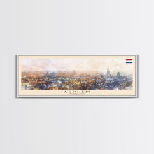 Load image into Gallery viewer, Arnhem Netherlands Wall Art, Panoramic Travel Poster, Panoramic Framed Canvas Print, City Wall Art, Wall Hanging Home Decor, Travel Art