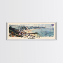 Load image into Gallery viewer, Bournemouth United Kingdom Wall Art, Panoramic Travel Poster, Panoramic Framed Canvas Print, City Wall Art, Wall Hanging Home Decor, Travel Art
