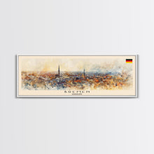 Load image into Gallery viewer, Bremen Germany Wall Art, Panoramic Travel Poster, Panoramic Framed Canvas Print, City Wall Art, Wall Hanging Home Decor, Travel Art