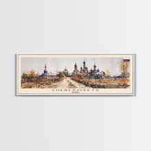 Cargar imagen en el visor de la galería, Cherepovets Russia Travel Print Wall Art, Panoramic City Art, Travel Art, Wall Decor, Vacation Gift, Framed Canvas Print Or Metal Art
