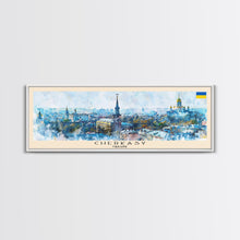 Cargar imagen en el visor de la galería, Cherkasy Ukraine Travel Art, City Art, Framed Canvas Print or Metal Wall Art, Europe Travel Poster, Panoramic Wall Art, Extra Wide Wall Art