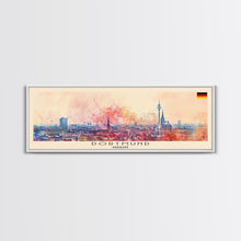 Load image into Gallery viewer, Dortmund Germany Wall Art, Panoramic Travel Poster, Panoramic Framed Canvas Print, City Wall Art, Wall Hanging Home Decor, Travel Art